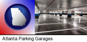 an empty parking garage in Atlanta, GA