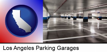 an empty parking garage in Los Angeles, CA