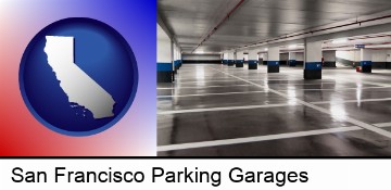 an empty parking garage in San Francisco, CA