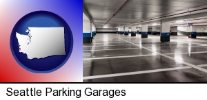 Seattle, Washington - an empty parking garage