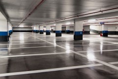 an empty parking garage
